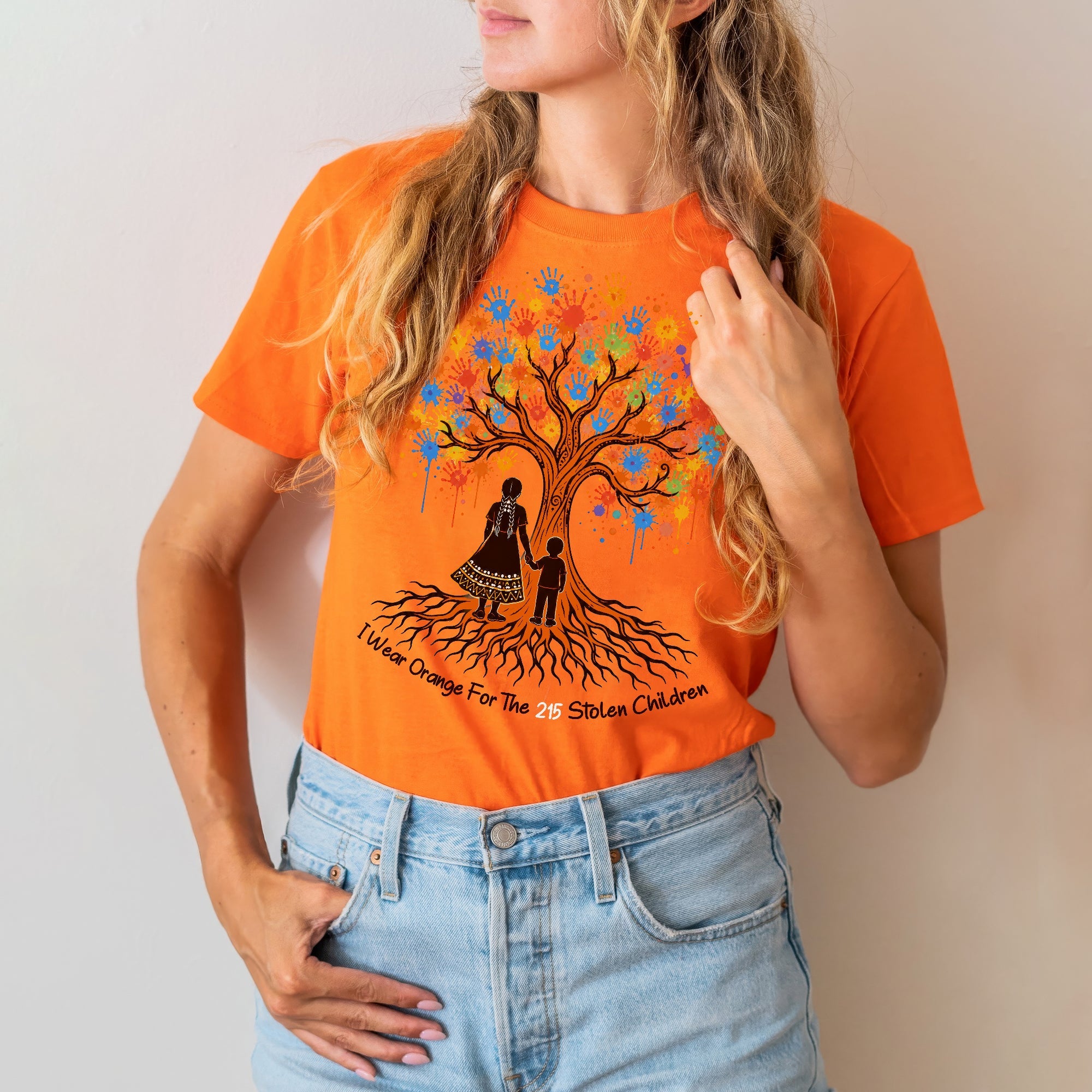 Remember the 215 Orange Shirt – Every Child Matters Indigenous Memorial Unisex T-shirt/Hoodie/Sweatshirt