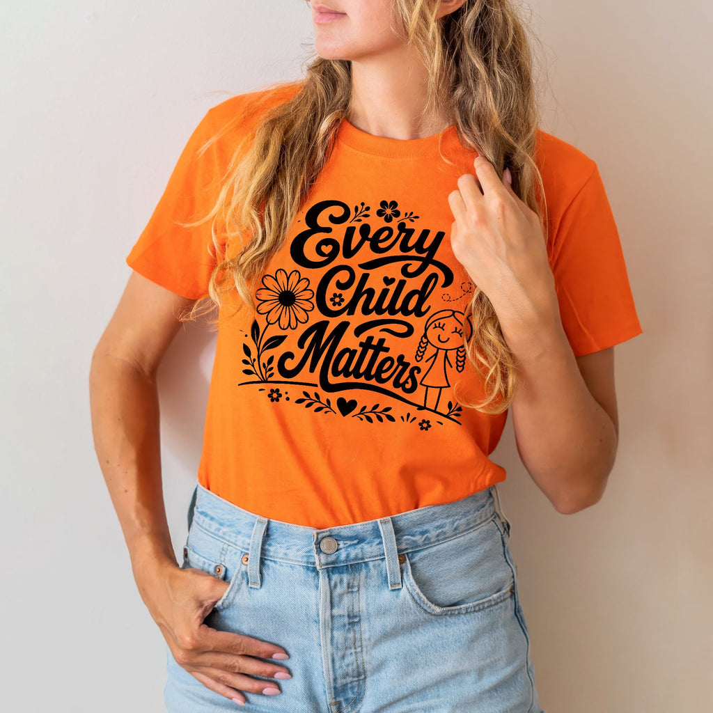 Every Child Matters Native Orange Shirt – Indigenous Children Awareness Floral Graphic Unisex T-shirt/Hoodie/Sweatshirt