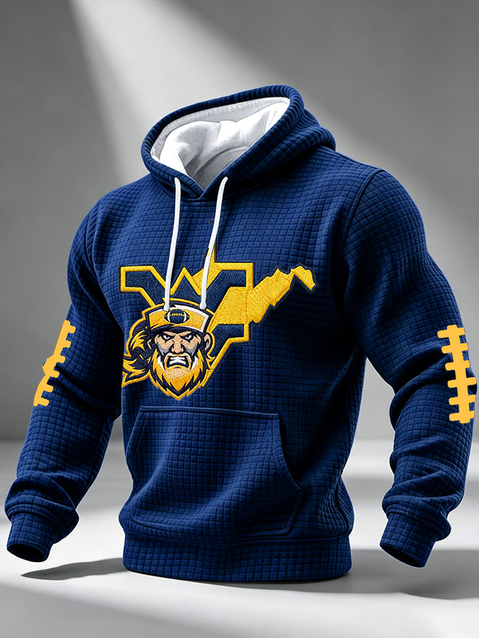Men's Football Print Hooded Sweatshirt