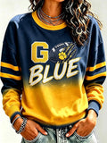 Women'S Retro Rugby Round Neck Sports Shirt