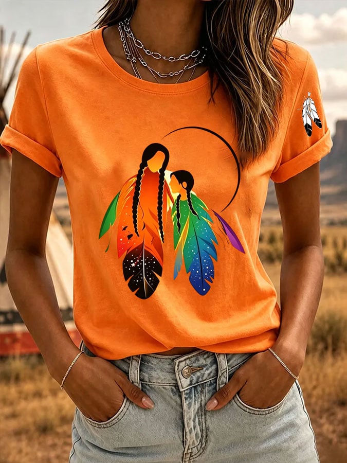 Women's "Orange Shirt Day" Printed Casual T-Shirt
