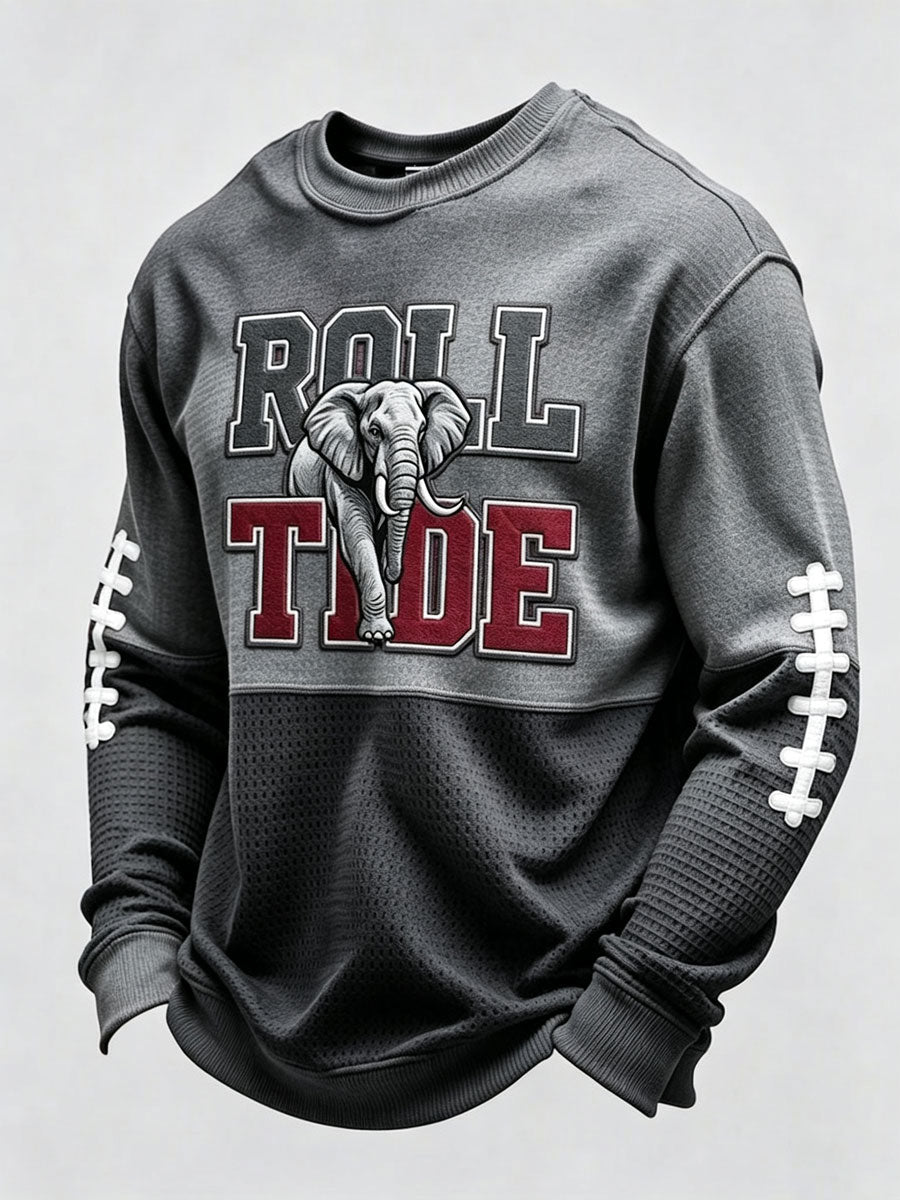 Men's Rugby Pattern Waffle T-shirt