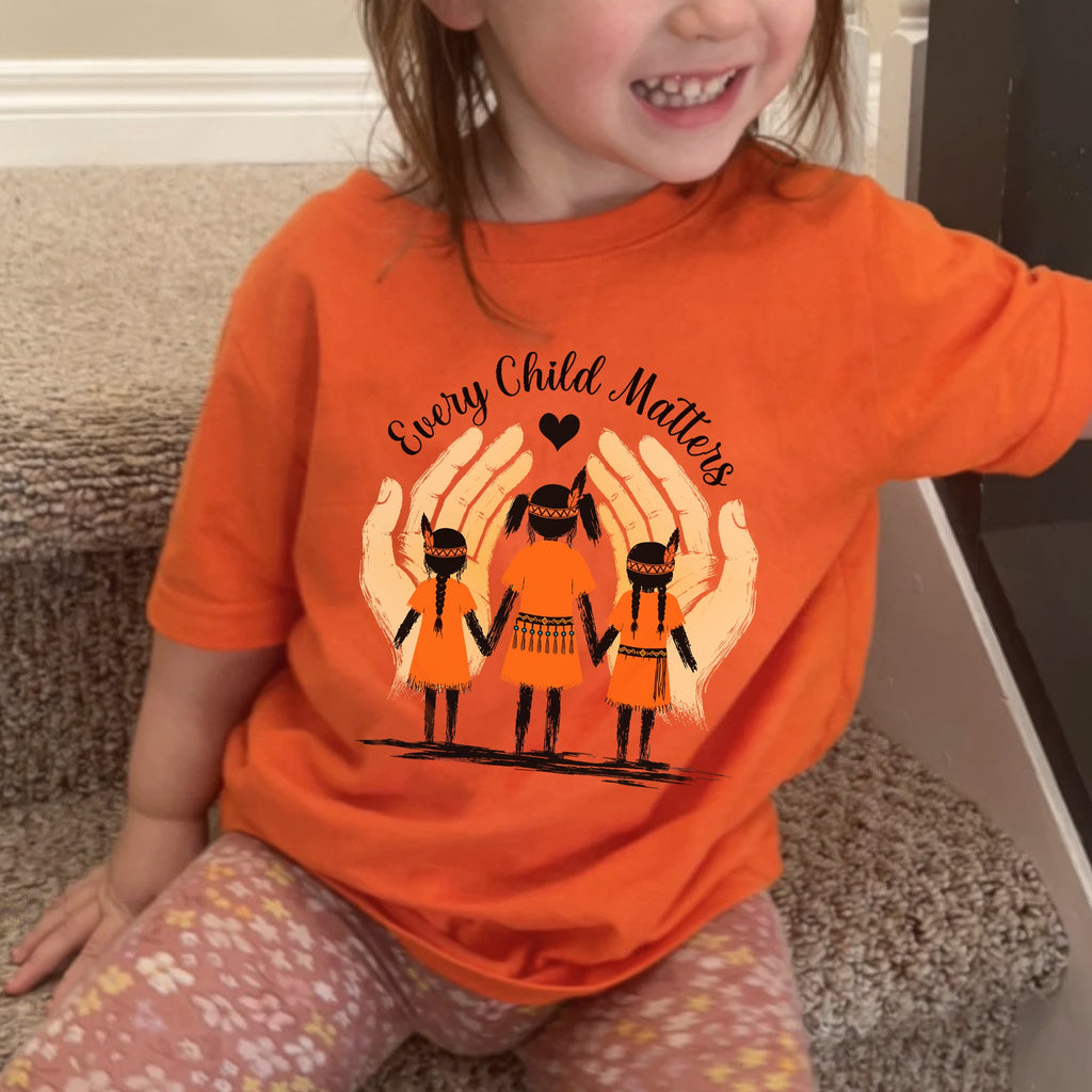 Sacred Hands Every Child Matters Native Orange Shirt – Indigenous Children Awareness Unisex T-shirt/Hoodie/Sweatshirt