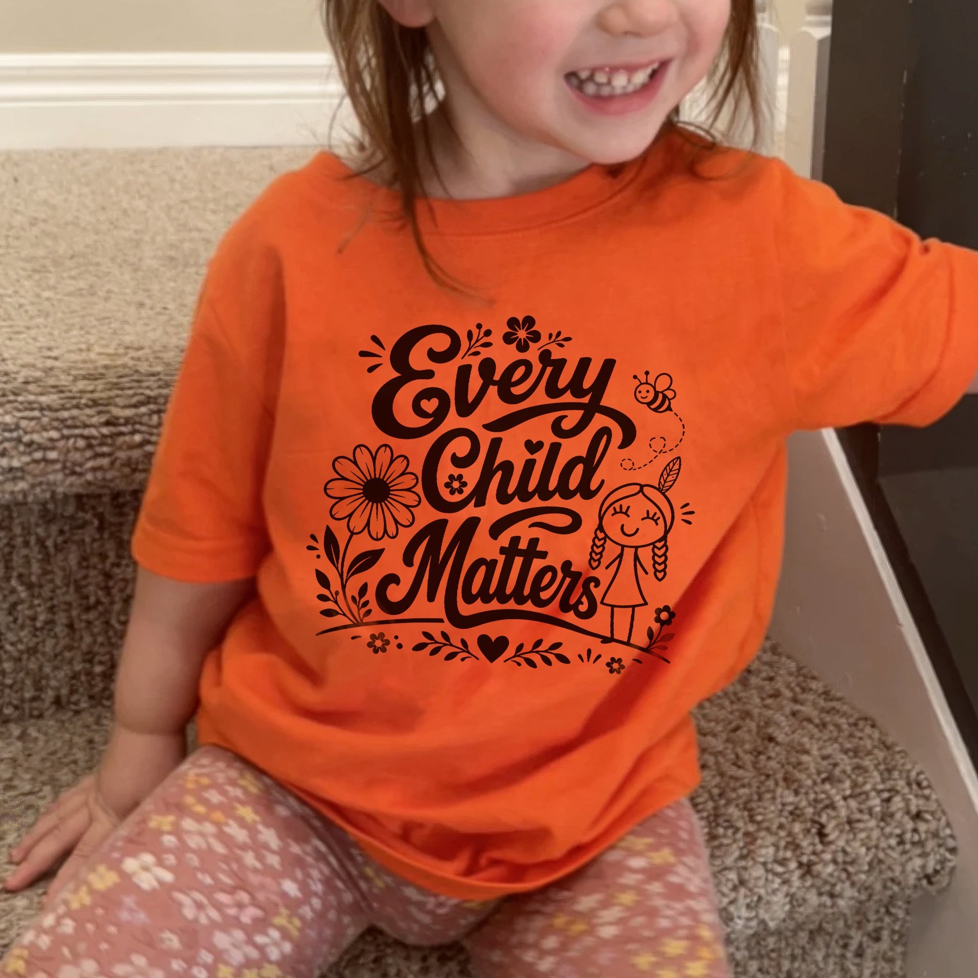 Every Child Matters Native Orange Shirt – Indigenous Children Awareness Floral Graphic Unisex T-shirt/Hoodie/Sweatshirt