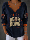 Women's Football Casual Knitted Top
