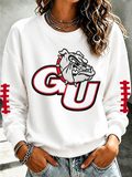 Women'S Retro Football Round Neck Sports Shirt