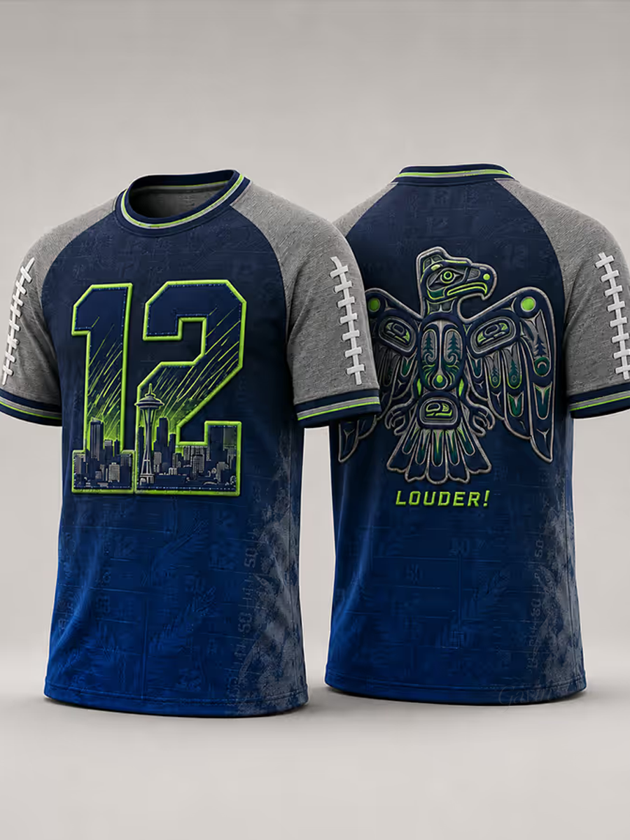 Men'S Football Print Short-Sleeve T-Shirt