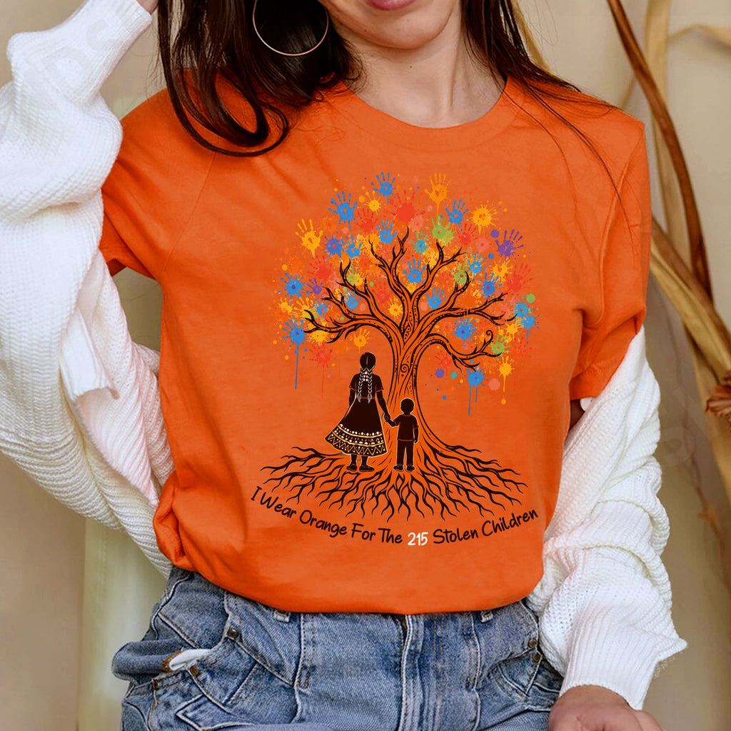 Remember the 215 Orange Shirt – Every Child Matters Indigenous Memorial Unisex T-shirt/Hoodie/Sweatshirt