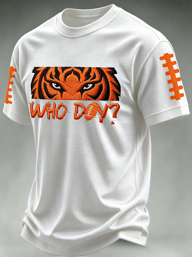 Men'S Football Print Waffle T-Shirt