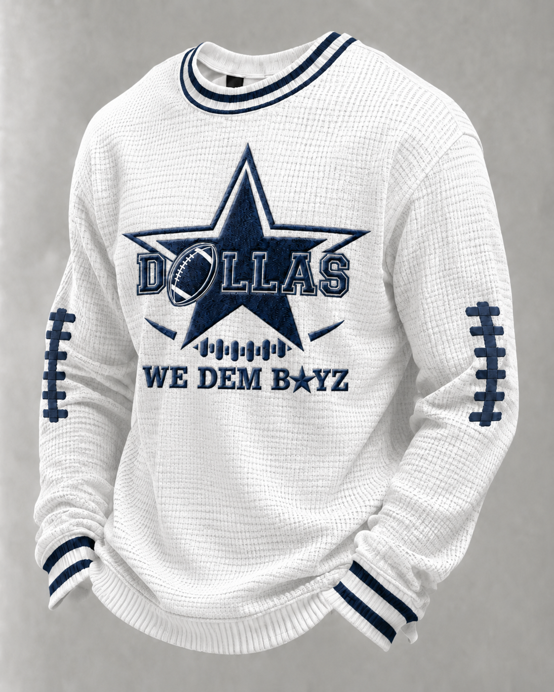 Men'S Football  Printed Waffle T-Shirt