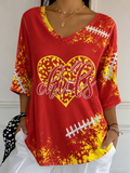 Women's Football Game Print Top