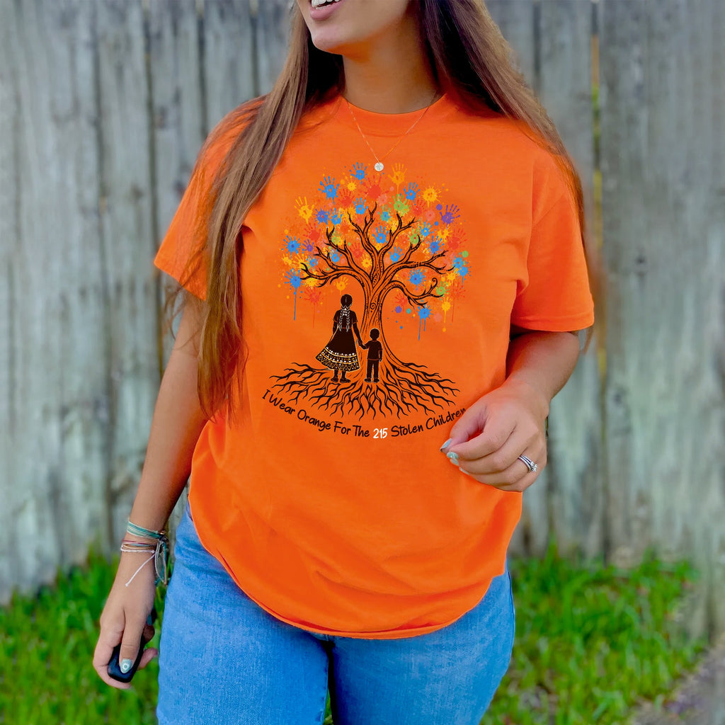 Remember the 215 Orange Shirt – Every Child Matters Indigenous Memorial Unisex T-shirt/Hoodie/Sweatshirt