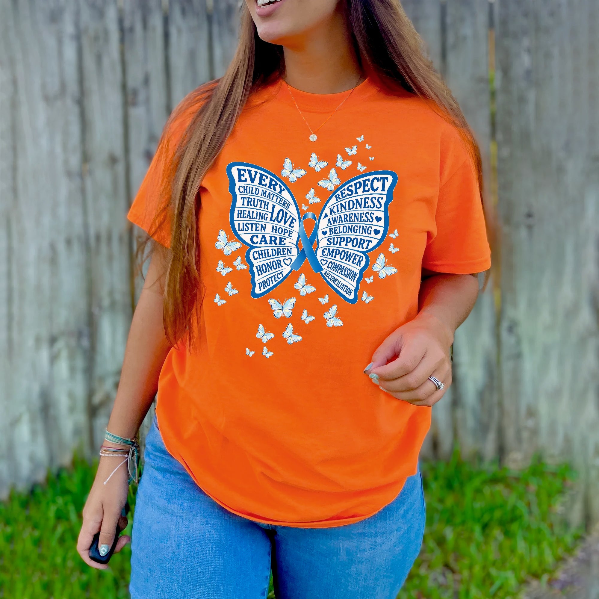 Every Child Matters Orange Shirt – Butterfly Truth Healing Awareness Unisex T-shirt/Hoodie/Sweatshirt