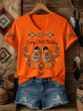 ❤️Buy 3 Get 20% Off❤️Women's  Retro  Orange Shirt Day Print T-shirt