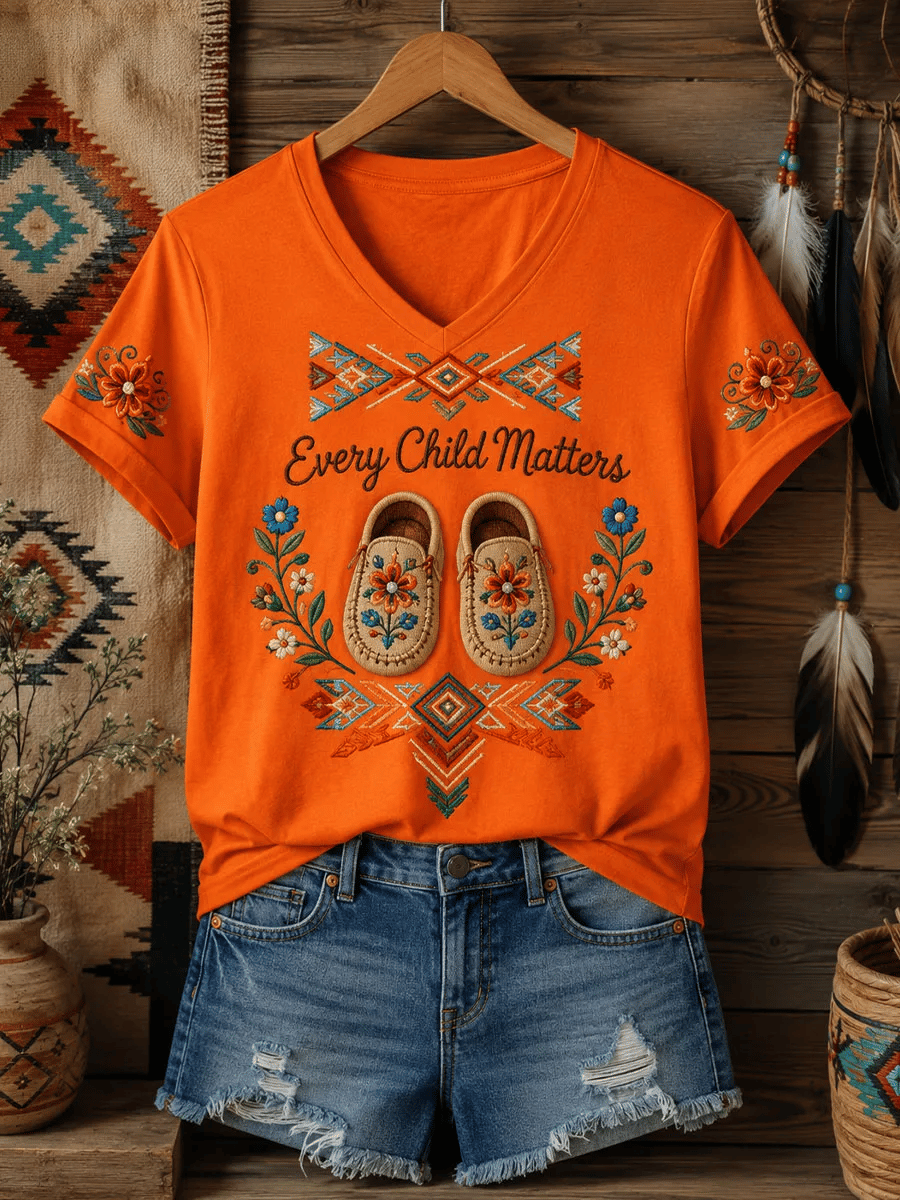❤️Buy 3 Get 20% Off❤️Women's  Retro  Orange Shirt Day Print T-shirt