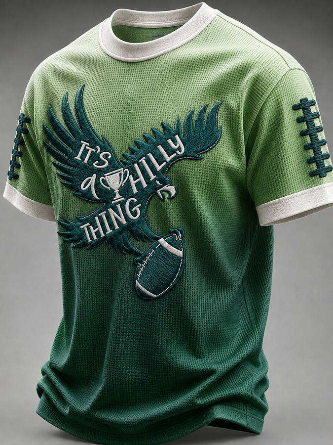 Men'S Football Fan Waffle T-Shirt