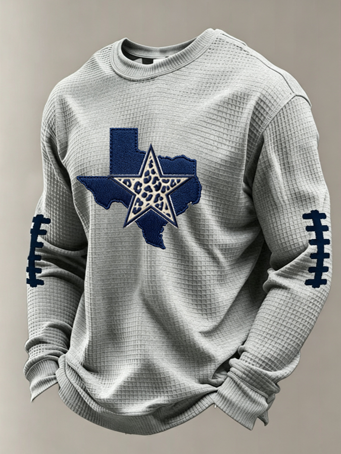 Men'S Football  Printed Waffle T-Shirt