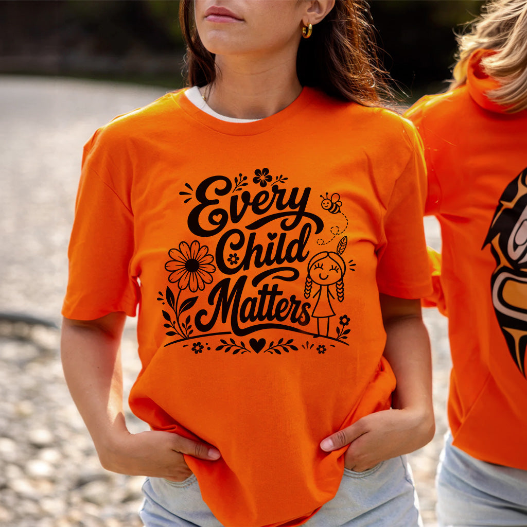 Every Child Matters Native Orange Shirt – Indigenous Children Awareness Floral Graphic Unisex T-shirt/Hoodie/Sweatshirt