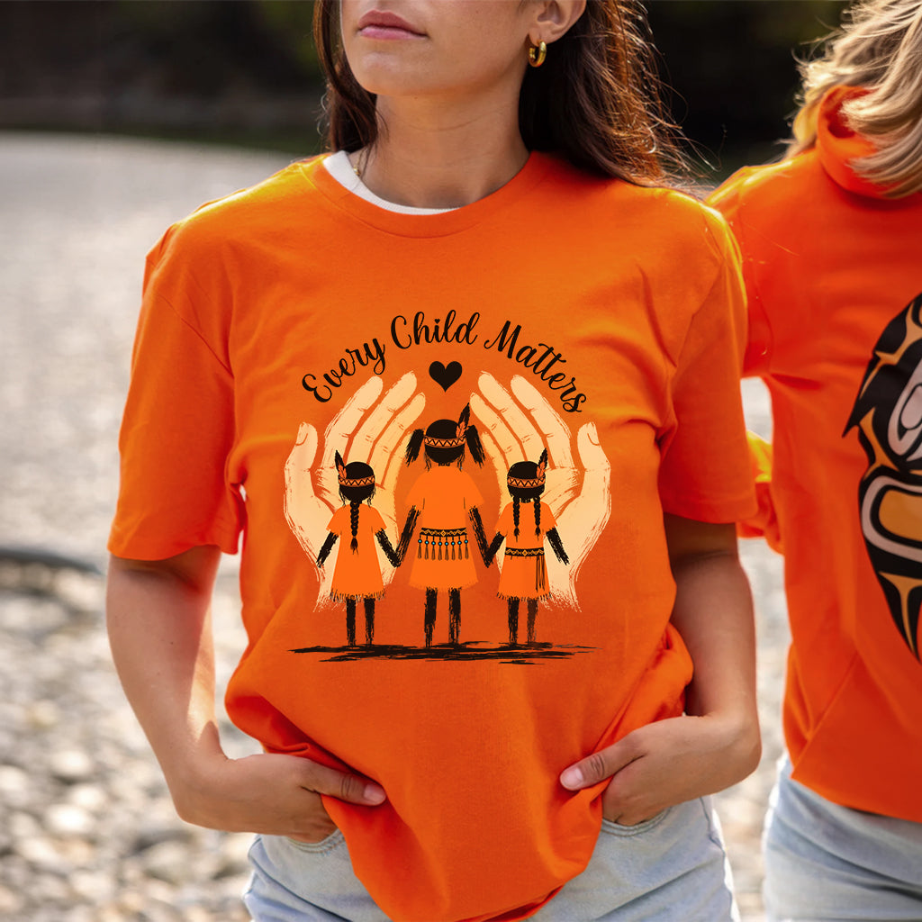 Sacred Hands Every Child Matters Native Orange Shirt – Indigenous Children Awareness Unisex T-shirt/Hoodie/Sweatshirt