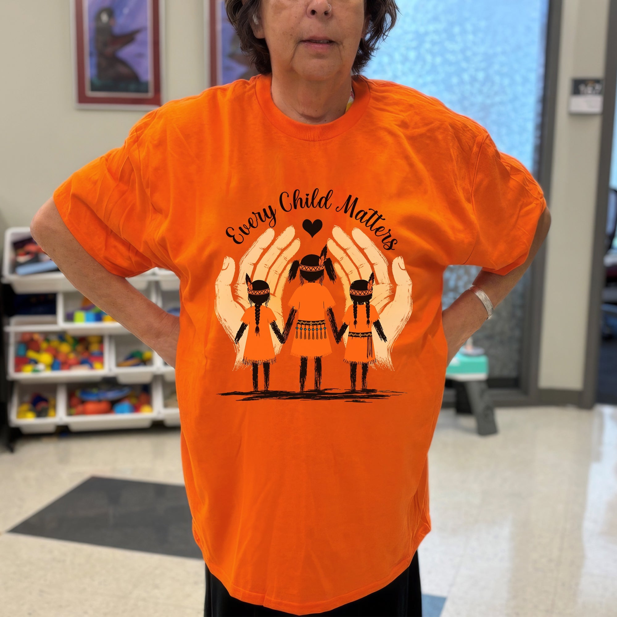 Sacred Hands Every Child Matters Native Orange Shirt – Indigenous Children Awareness Unisex T-shirt/Hoodie/Sweatshirt