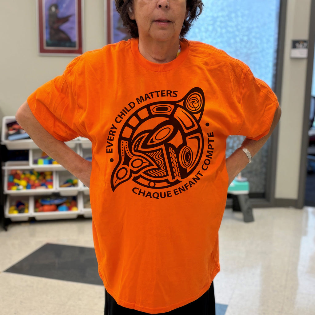Every Child Matters Chaque Enfant Compte – Indigenous Turtle Orange Shirt Day Unisex T-shirt/Hoodie/Sweatshirt