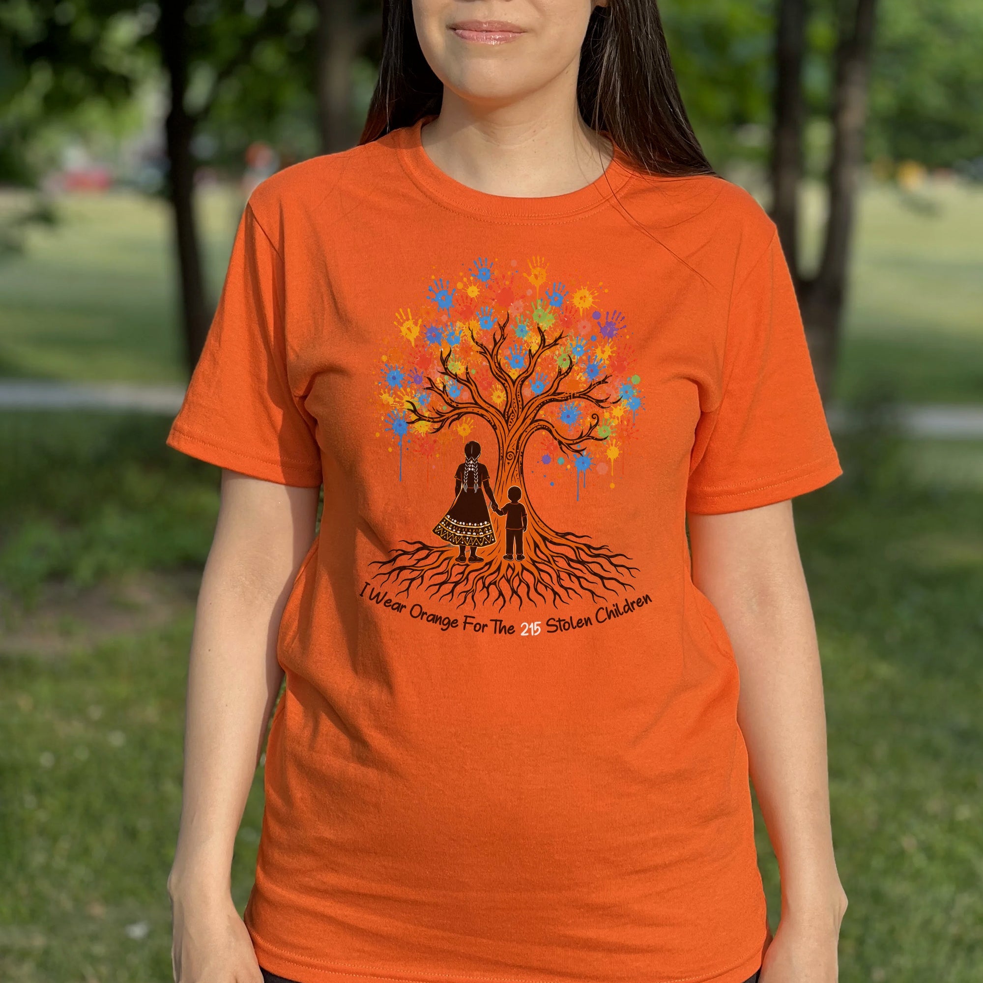Remember the 215 Orange Shirt – Every Child Matters Indigenous Memorial Unisex T-shirt/Hoodie/Sweatshirt