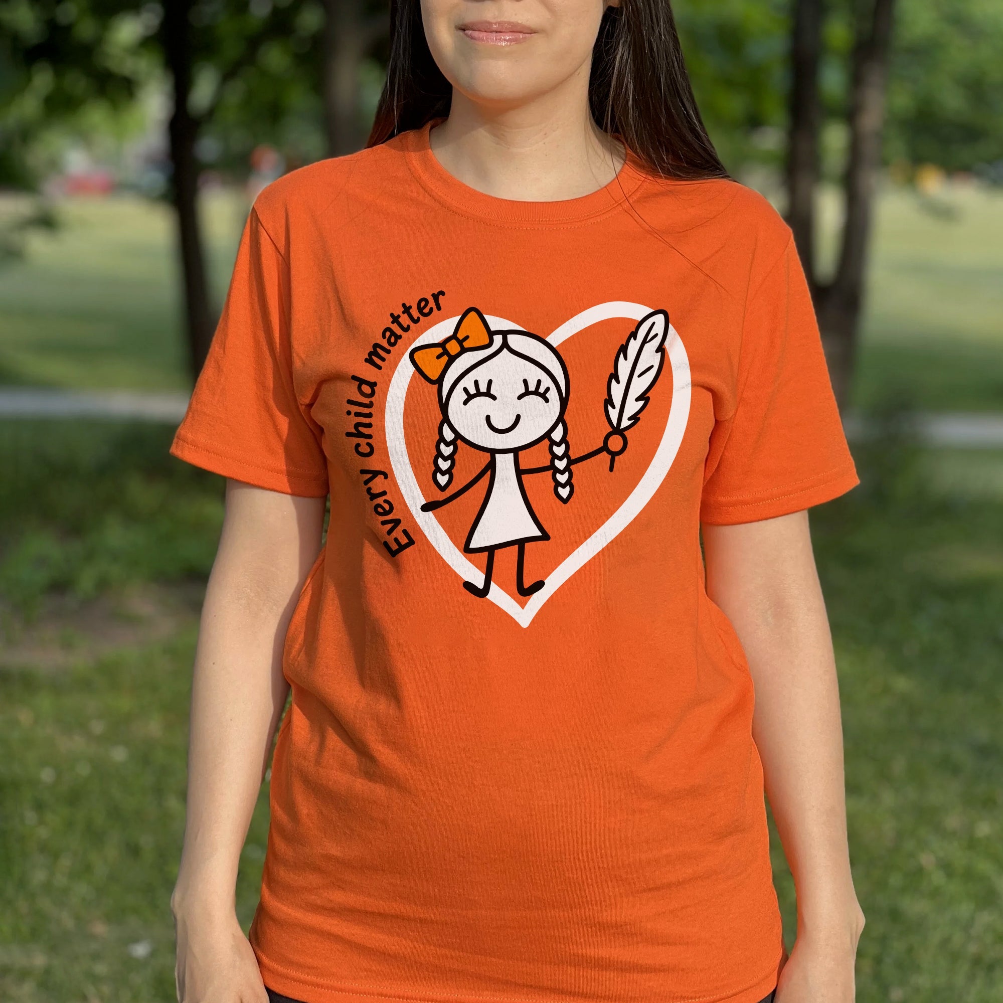 Every Child Matters Orange Shirt Day – Indigenous Child & Feather Awareness Unisex T-shirt/Hoodie/Sweatshirt
