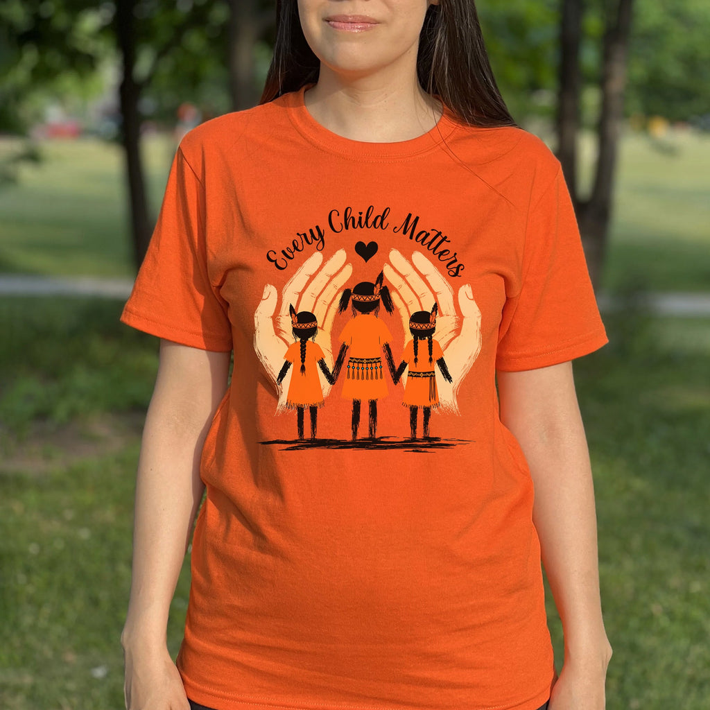 Sacred Hands Every Child Matters Native Orange Shirt – Indigenous Children Awareness Unisex T-shirt/Hoodie/Sweatshirt