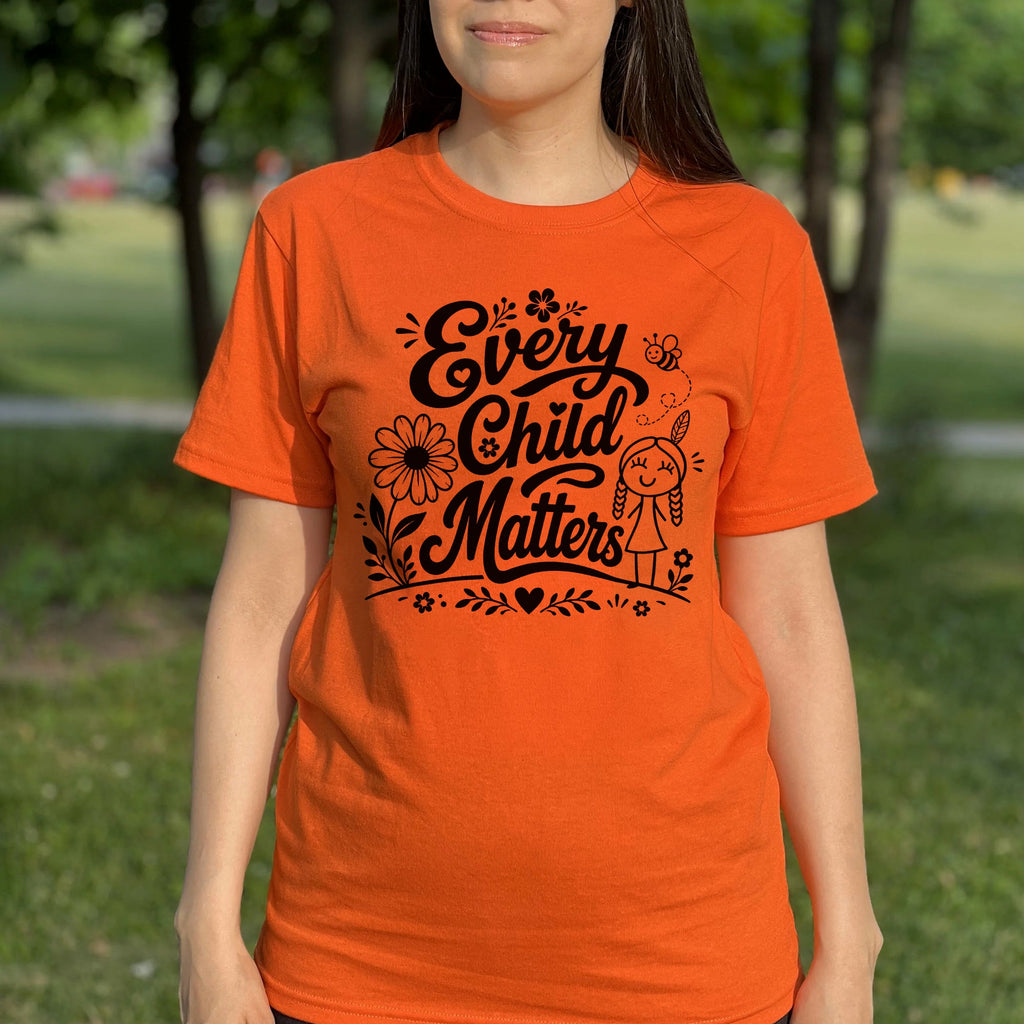 Every Child Matters Native Orange Shirt – Indigenous Children Awareness Floral Graphic Unisex T-shirt/Hoodie/Sweatshirt