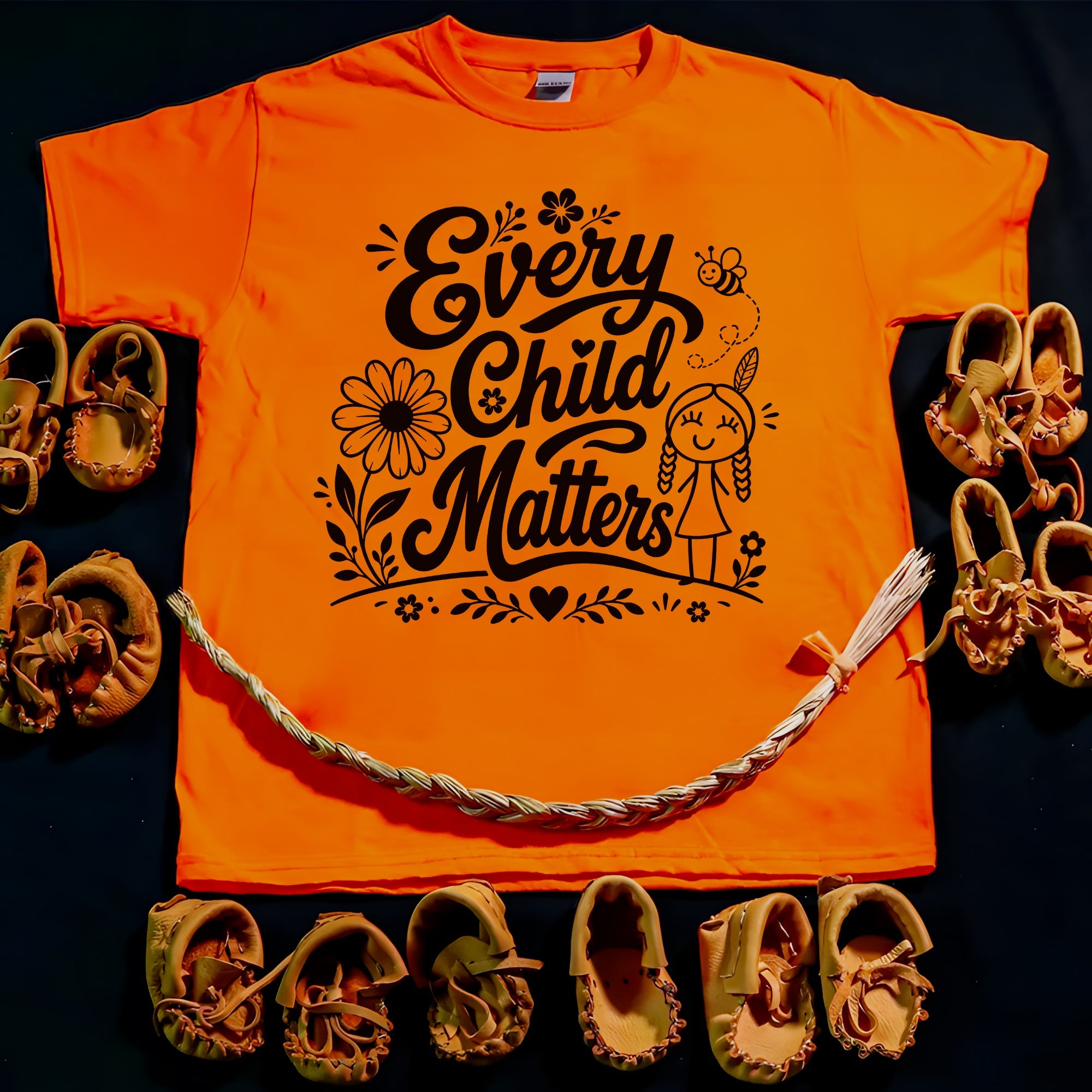 Every Child Matters Native Orange Shirt – Indigenous Children Awareness Floral Graphic Unisex T-shirt/Hoodie/Sweatshirt