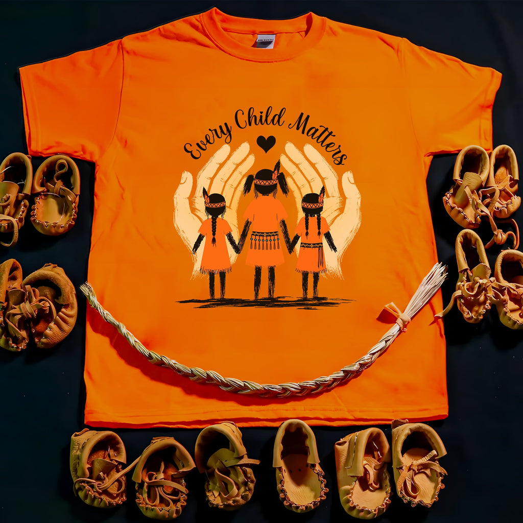 Sacred Hands Every Child Matters Native Orange Shirt – Indigenous Children Awareness Unisex T-shirt/Hoodie/Sweatshirt