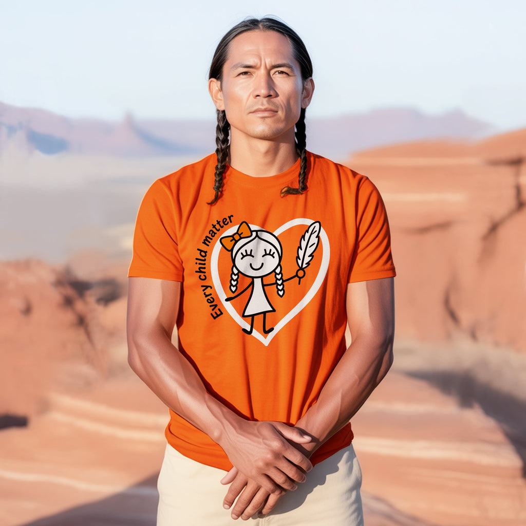 Every Child Matters Orange Shirt Day – Indigenous Child & Feather Awareness Unisex T-shirt/Hoodie/Sweatshirt