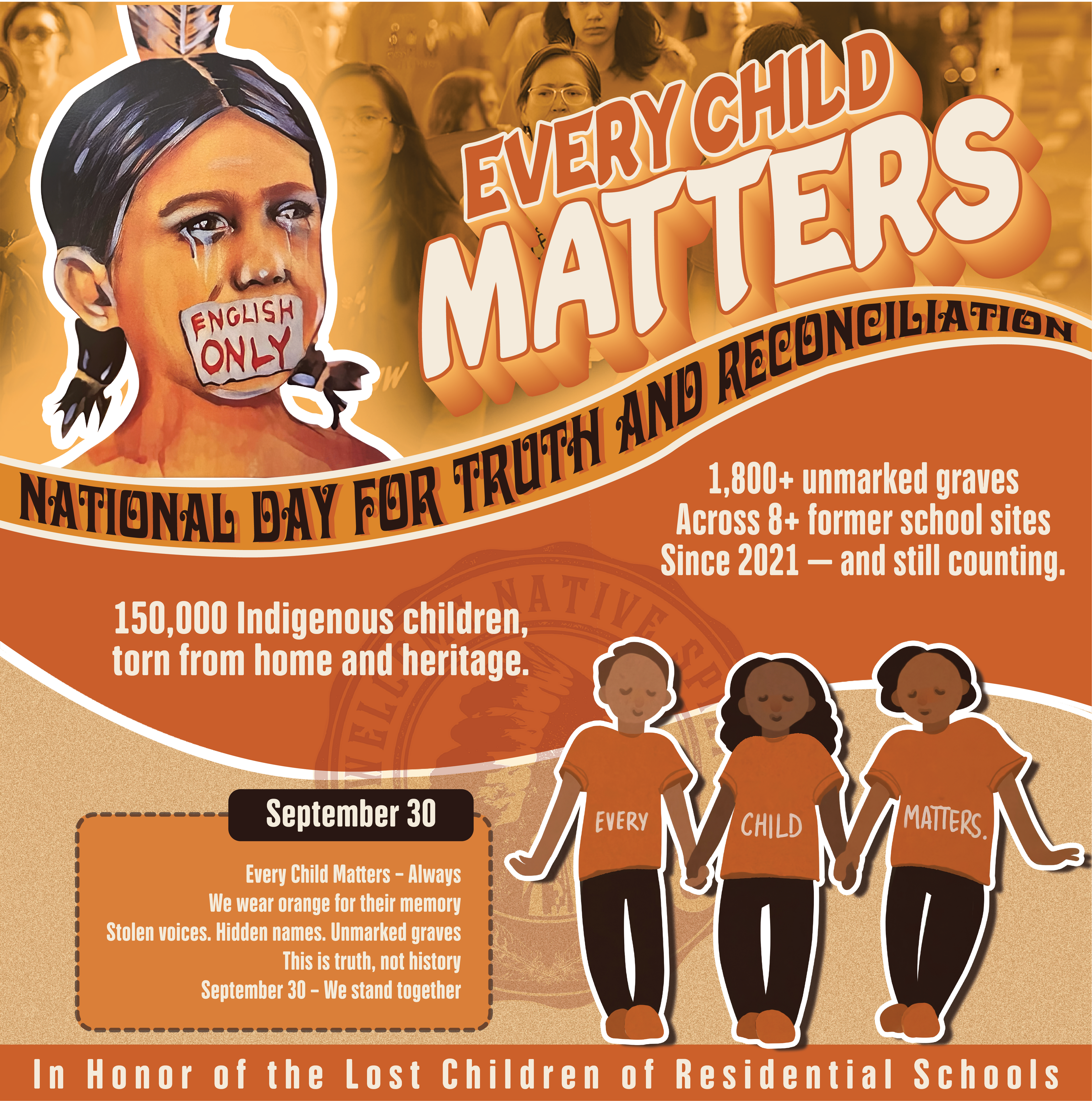 Every Child Matters Orange Shirt Day – Native Inspired Mother & Child Indigenous Awareness Unisex T-shirt/Hoodie/Sweatshirt