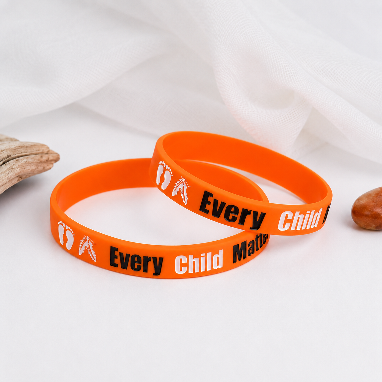 SALE 50% OFF - Every Child Matters Silicone Wristband - Debossed Color 001