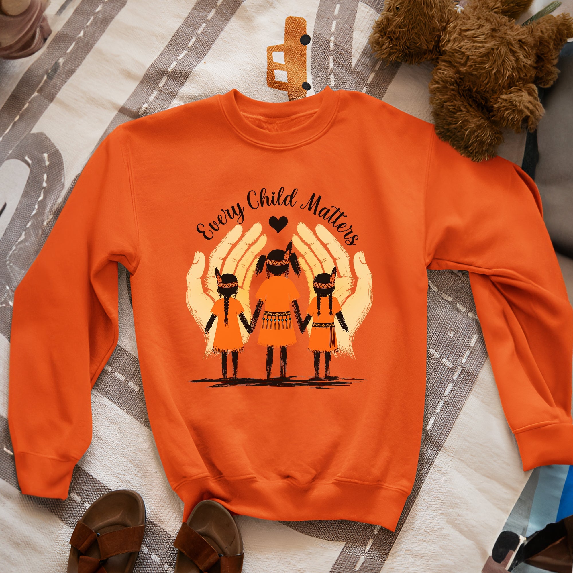 Sacred Hands Every Child Matters Native Orange Shirt – Indigenous Children Awareness Unisex T-shirt/Hoodie/Sweatshirt