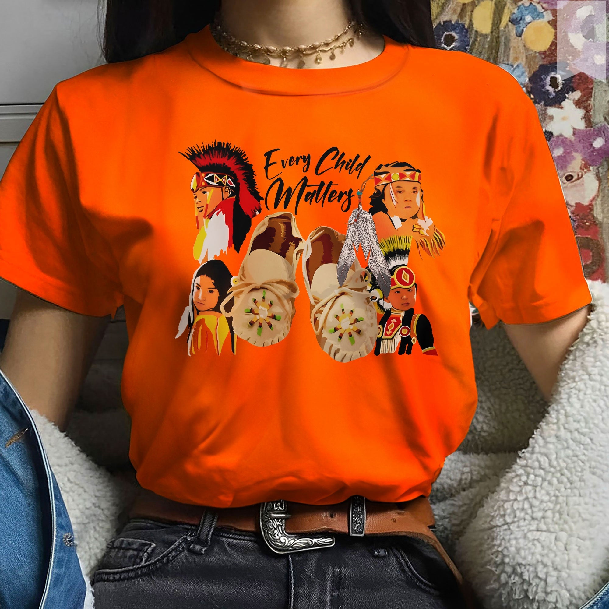 Children and Tribes United Together Orange Shirt Unisex T-shirt/Hoodie/Sweatshirt