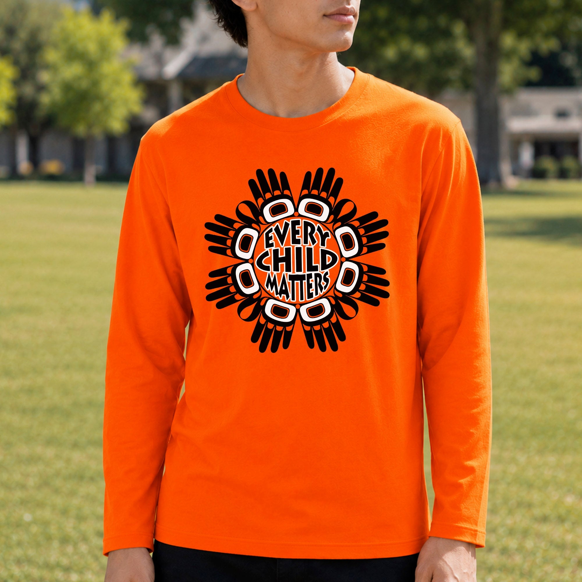 Every Child Matters Circle Hand Black For Orange Shirt Day Unisex T-shirt/Hoodie/Sweatshirt