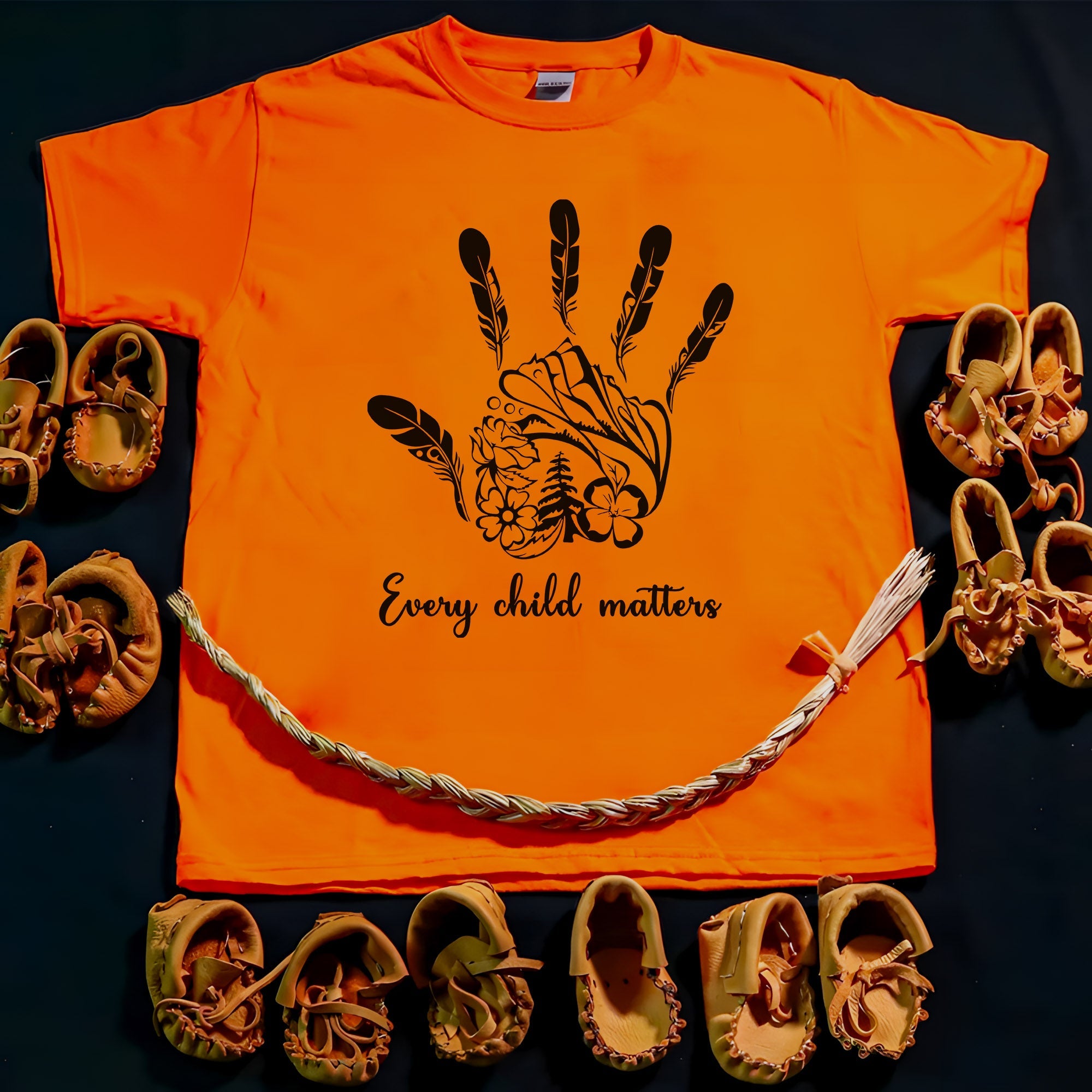 Every Child Matters Native Handprint Luxe Native American Unisex T-shirt/Hoodie/Sweatshirt