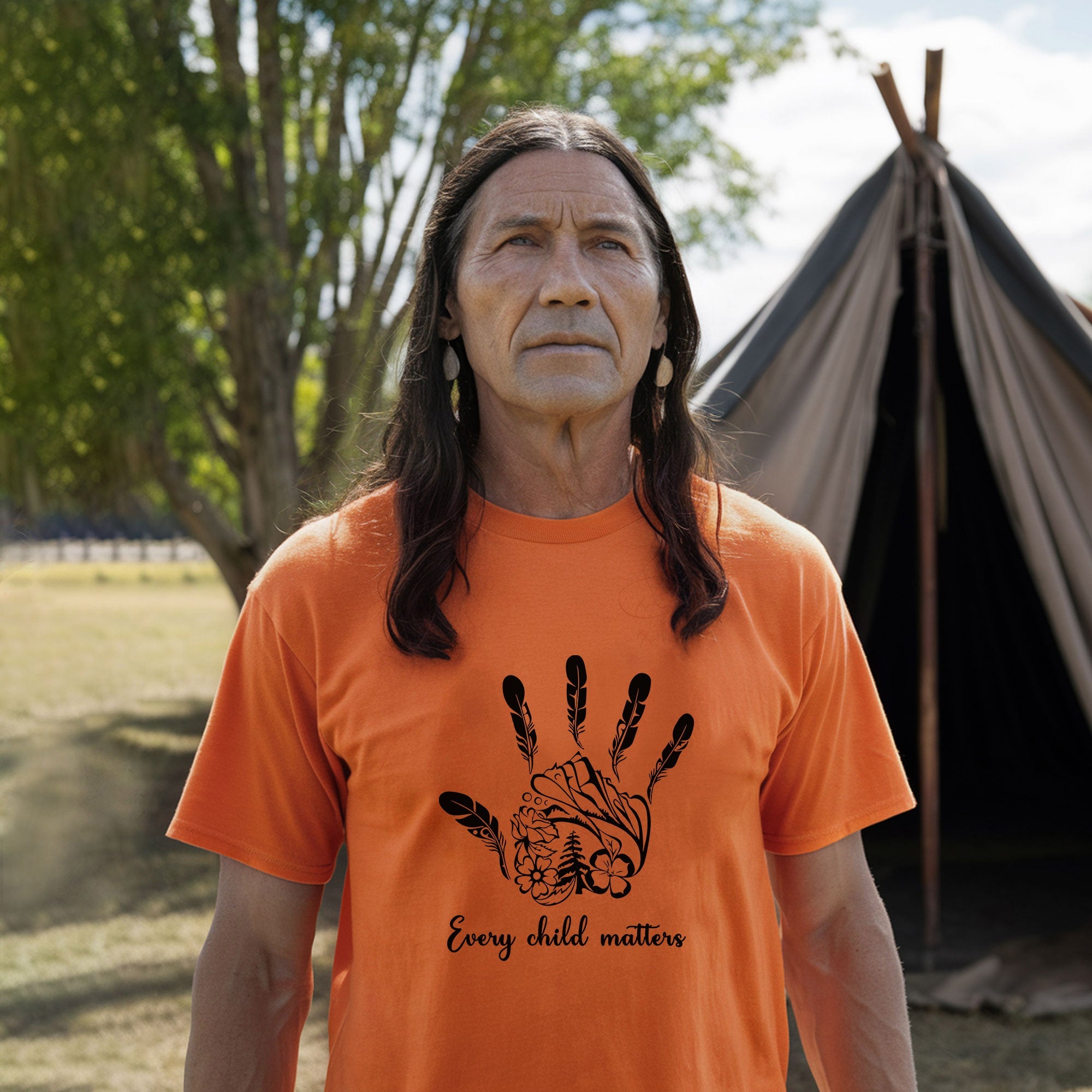Every Child Matters Native Handprint Luxe Native American Unisex T-shirt/Hoodie/Sweatshirt
