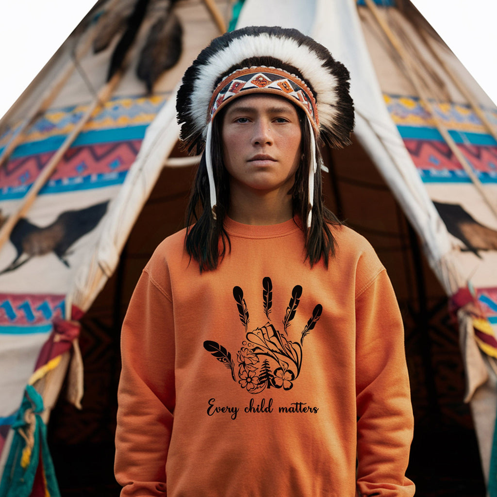 Every Child Matters Native Handprint Luxe Native American Unisex T-shirt/Hoodie/Sweatshirt