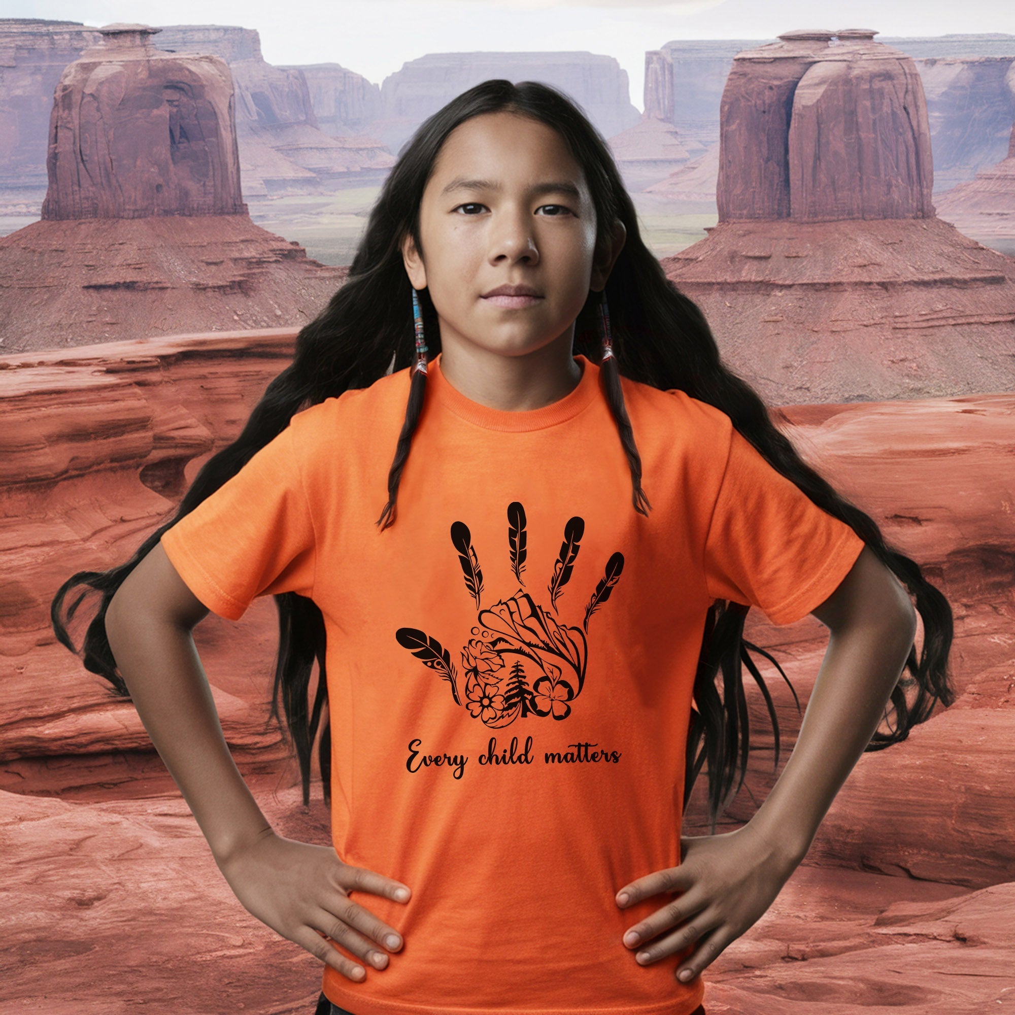 Every Child Matters Native Handprint Luxe Native American Unisex T-shirt/Hoodie/Sweatshirt