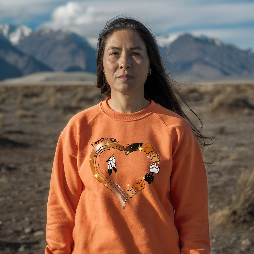 Every Child Matters Paws Of Heart Native American Unisex T-shirt/Hoodie/Sweatshirt