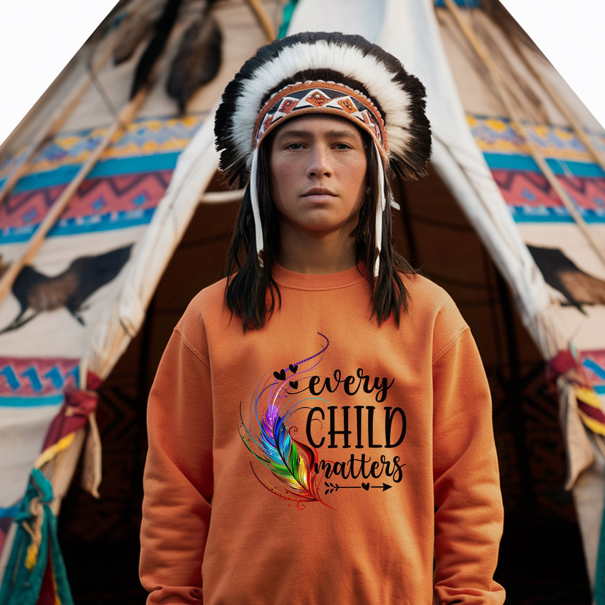 Every Child Matters Native Feathers Native American Unisex T-shirt/Hoodie/Sweatshirt