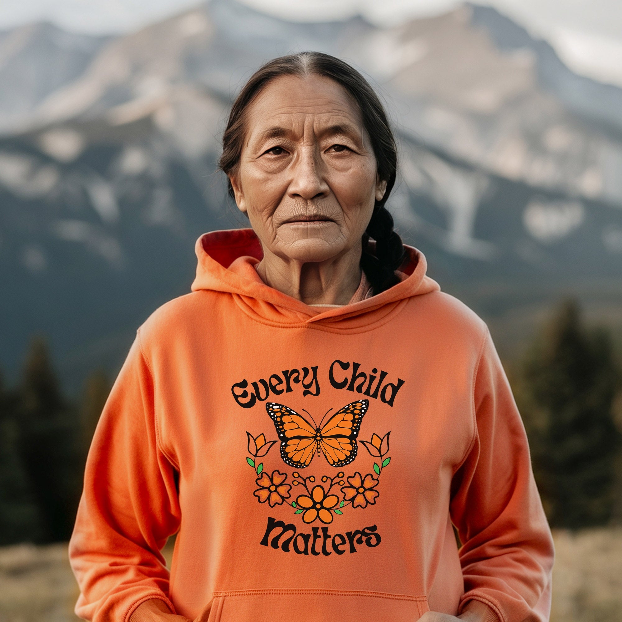 Every Child Matters Native Orange Butterfly Native American Unisex T-shirt/Hoodie/Sweatshirt