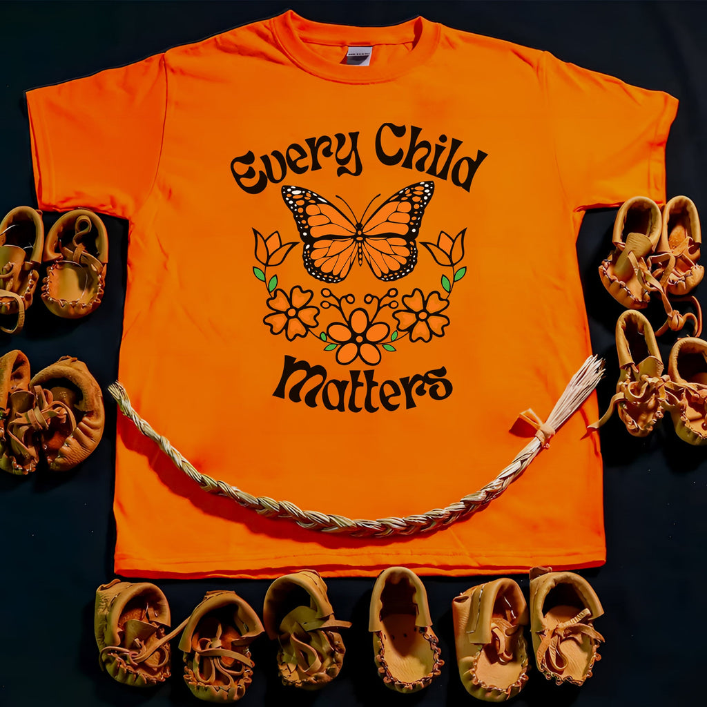 Every Child Matters Native Orange Butterfly Native American Unisex T-shirt/Hoodie/Sweatshirt