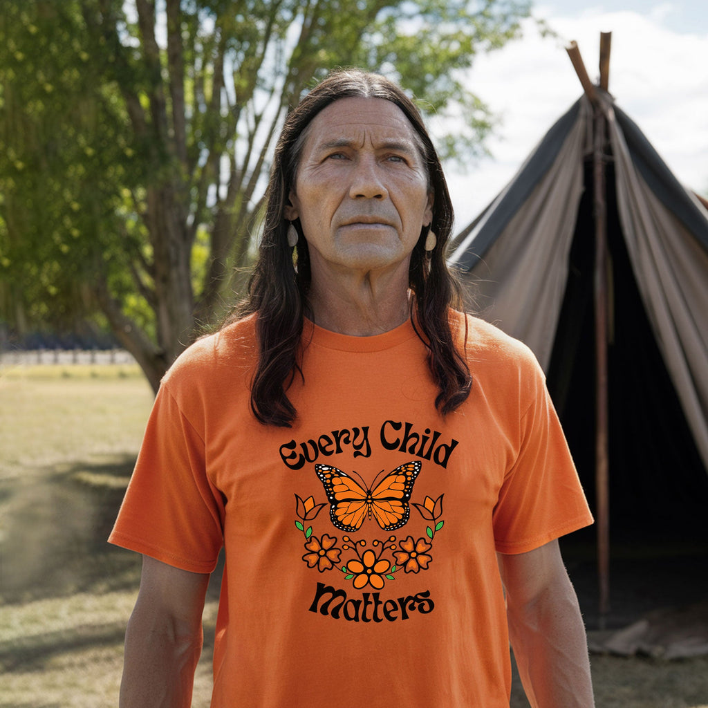 Every Child Matters Native Orange Butterfly Native American Unisex T-shirt/Hoodie/Sweatshirt
