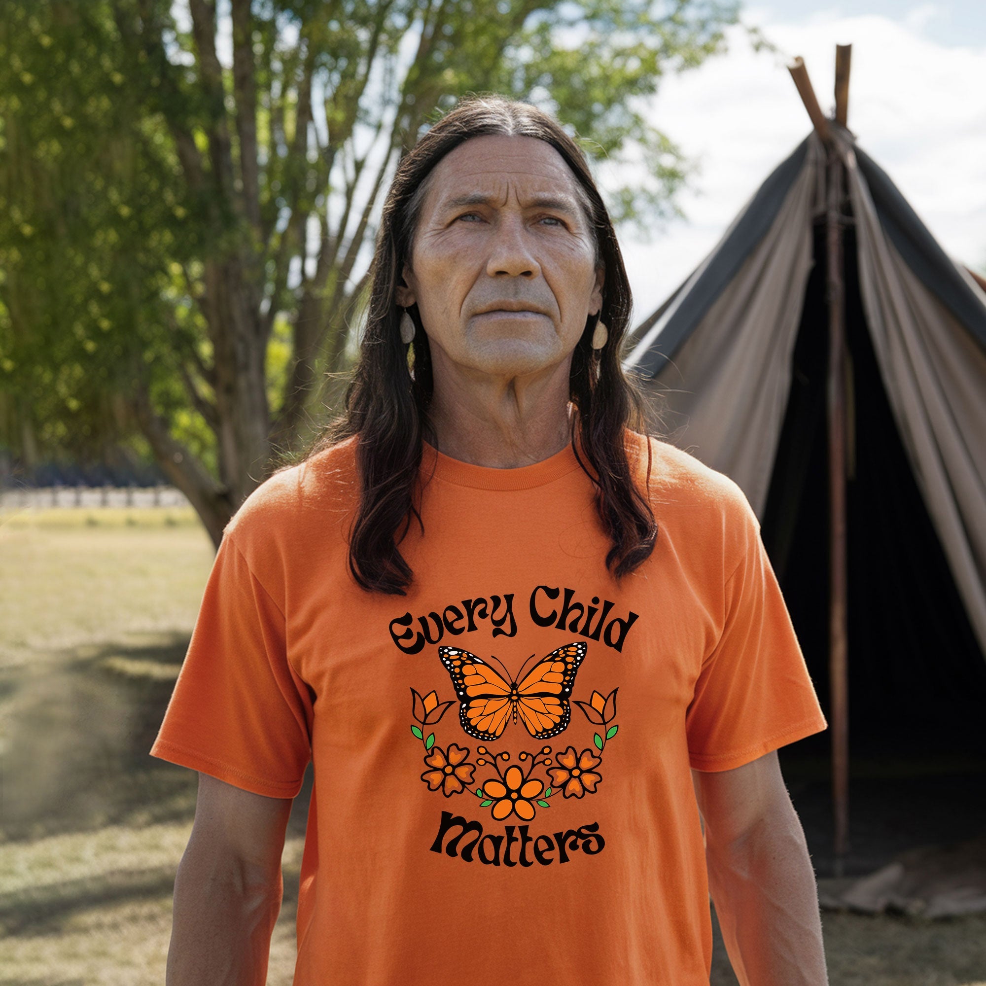 Every Child Matters Native Orange Butterfly Native American Unisex T-shirt/Hoodie/Sweatshirt