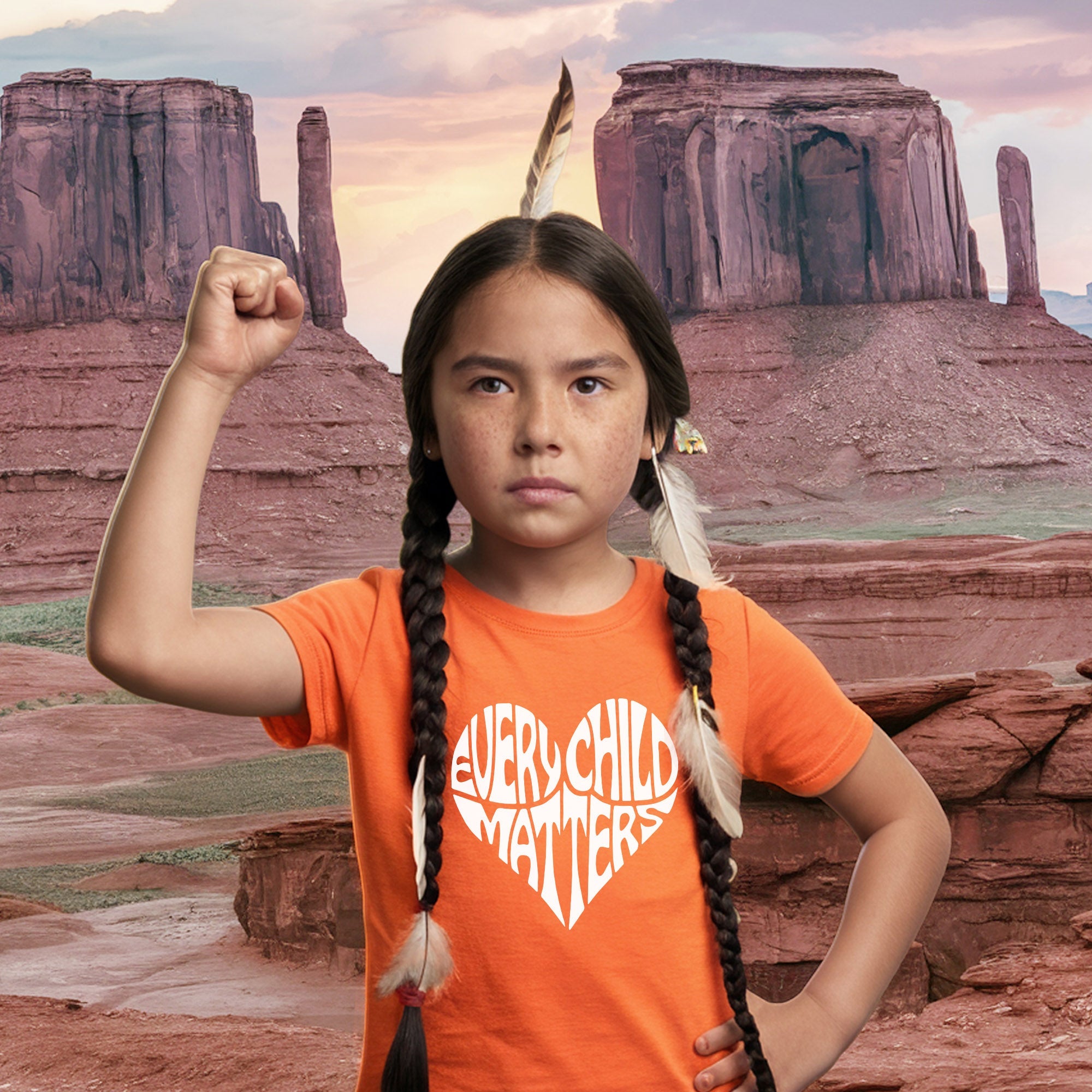 Every Child Matters Native Children Cared By Heart Native American Unisex T-shirt/Hoodie/Sweatshirt