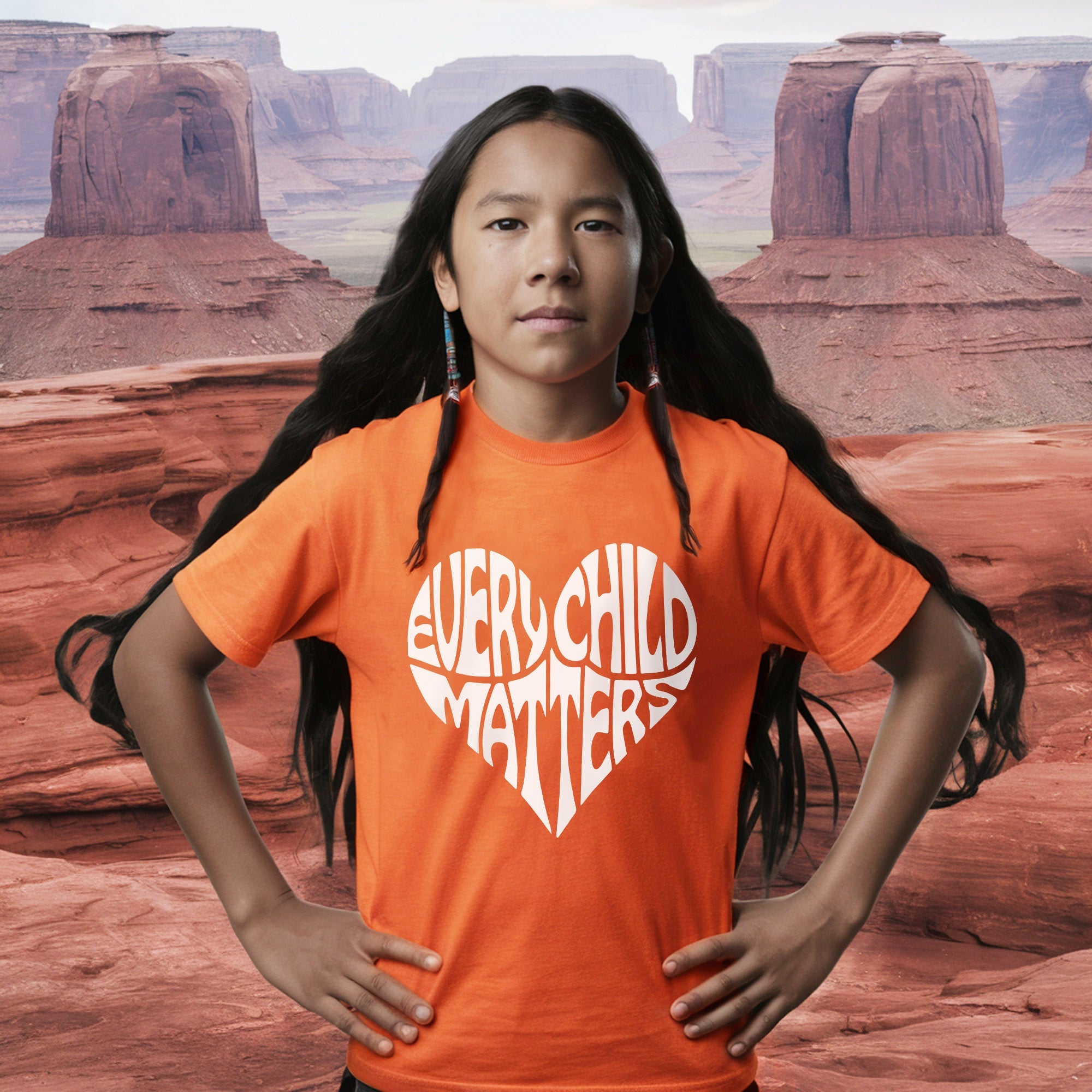 Every Child Matters Native Children Cared By Heart Native American Unisex T-shirt/Hoodie/Sweatshirt