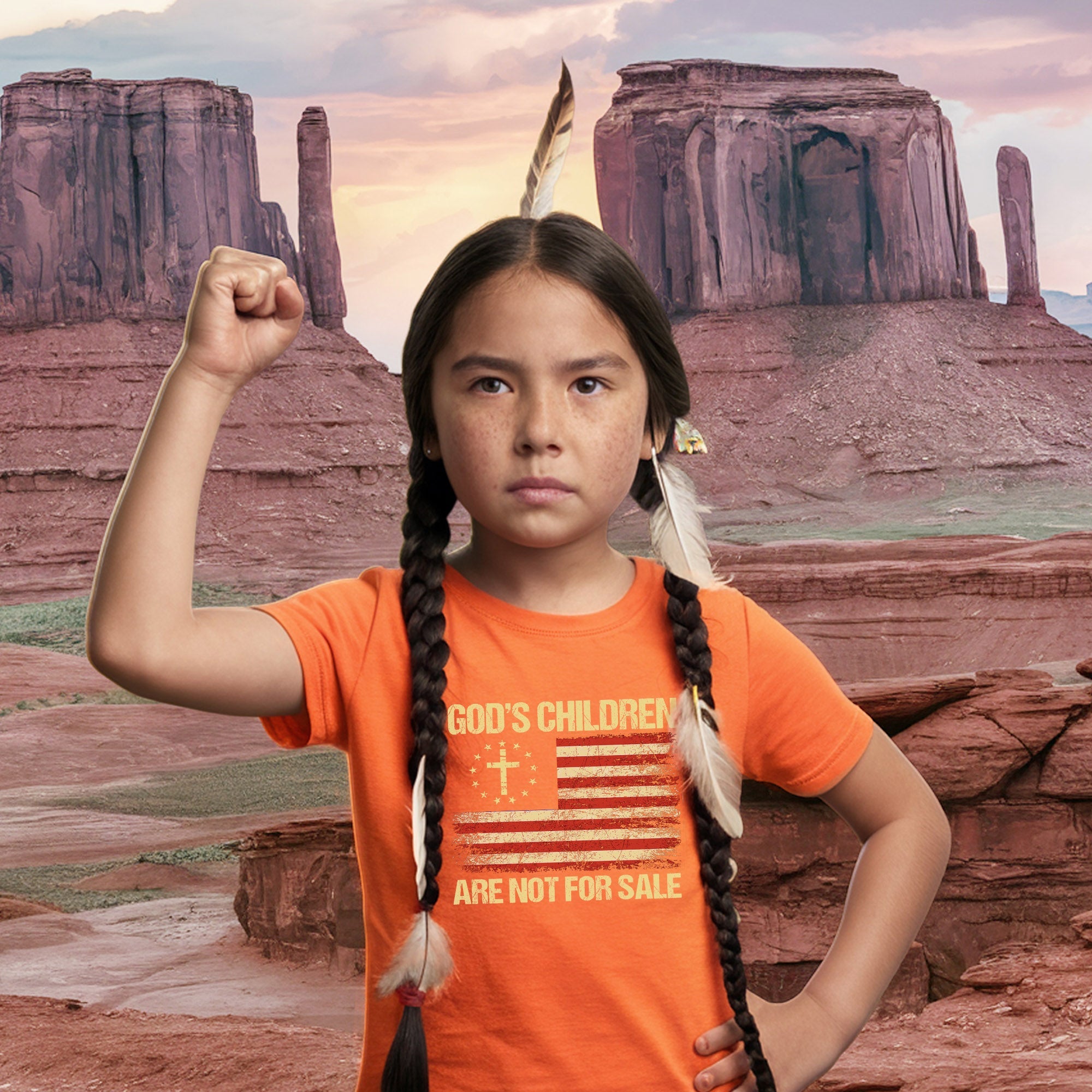 Every Child Matters God's Children Are Not For Sale Native American Unisex T-shirt/Hoodie/Sweatshirt